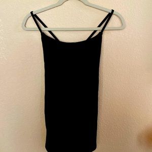 Lululemon black bully in bra tank, size 6